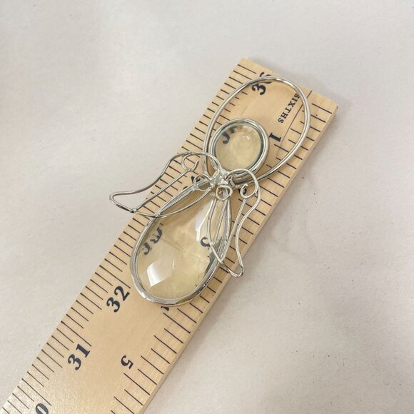 Guardian Angel Faceted‎ Glass Suncatcher Hanging Ornament Silver-Tone - Picture 6 of 7